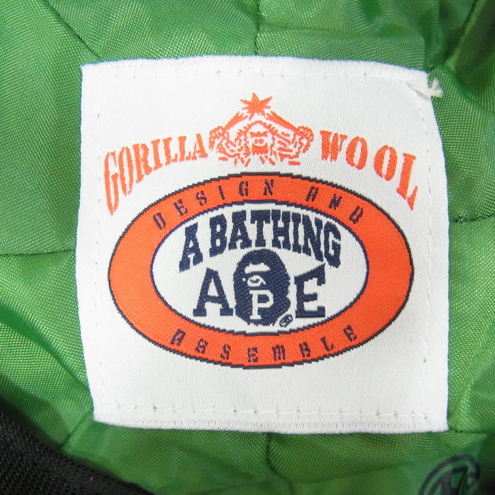 A BATHING APE アベイシングエイプ GORILLA WOOL ウール キャスケット グレー系 ブラック系 M【中古】