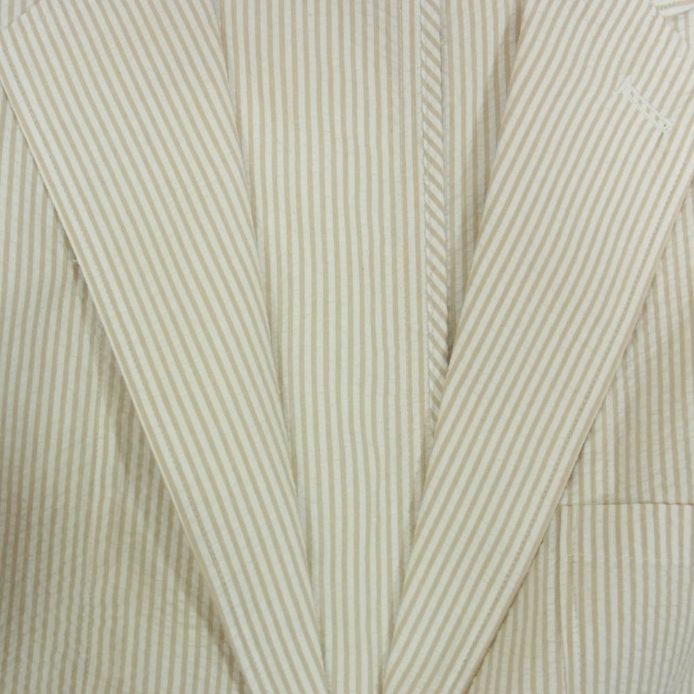 Pherrow's フェローズ 24S-PSCJ1 シアサッカー アンコン テーラード ジャケット ベージュ系 L【美品】【中古】