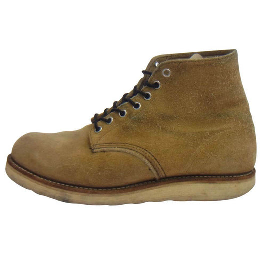 RED WING レッドウィング 8167 刺繍羽タグ アイリッシュセッター プレーントゥ スエード ブーツ ベージュ系 US8E【中古】