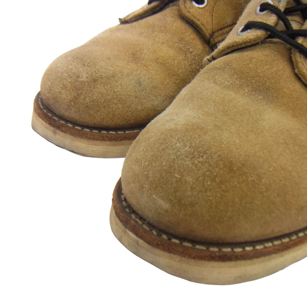 RED WING レッドウィング 8167 刺繍羽タグ アイリッシュセッター プレーントゥ スエード ブーツ ベージュ系 US8E【中古】