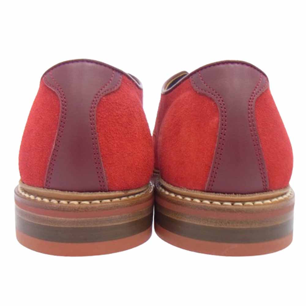 JELADO ジェラード × RHYTHM FOOTWEAR リズムフットウエア カウスエード オックスフォード シューズ レッド系 8【美品】【中古】