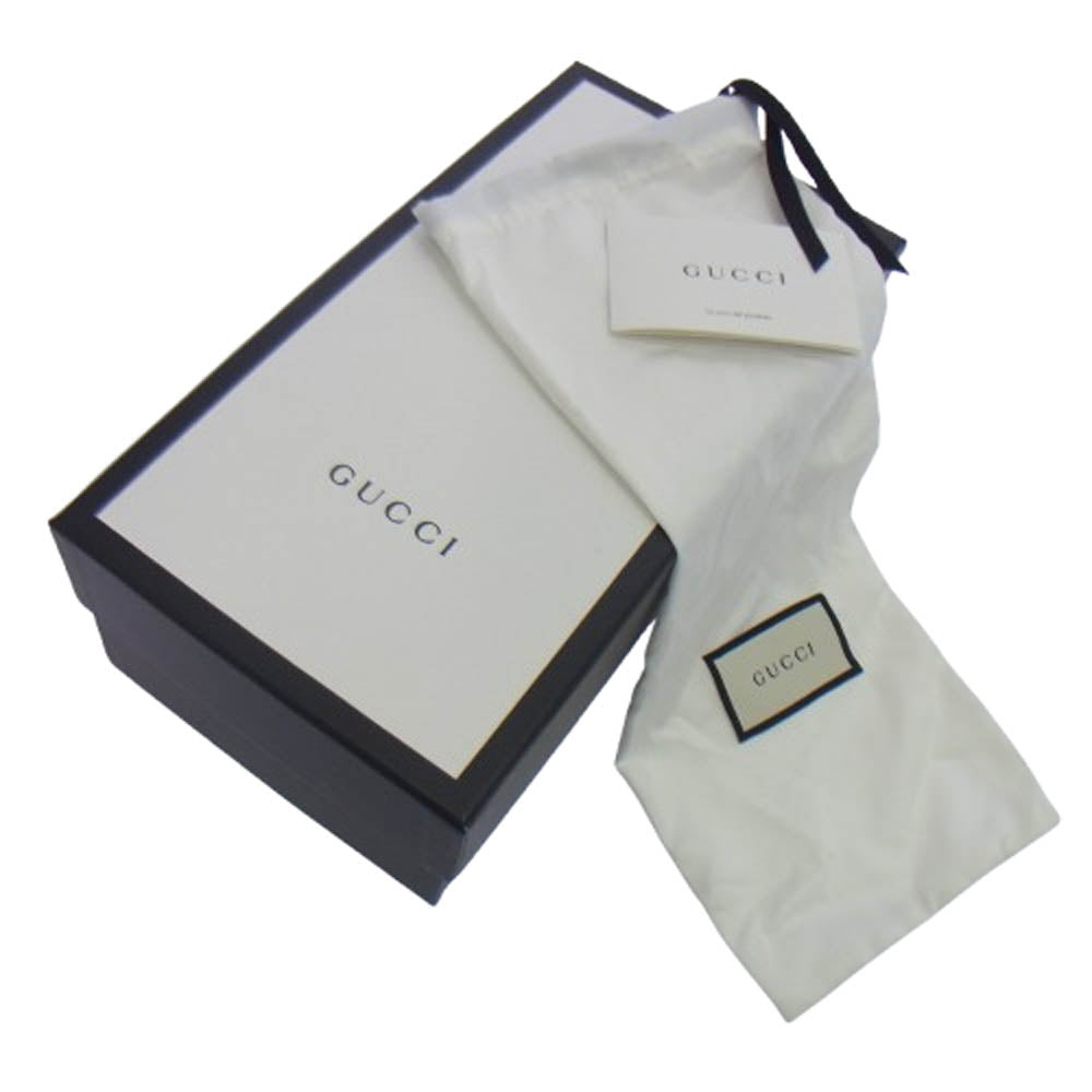 GUCCI グッチ 423513 ホースビット プリンスタウン ゴールド金具 レザー スリッパ シューズ ブラック系 37【中古】