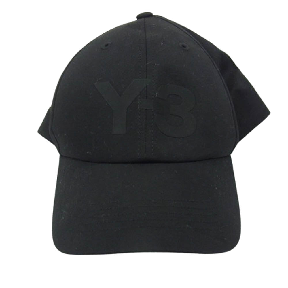 Y-3 Yohji Yamamoto ワイスリー ヨウジヤマモト HA6530 ロゴプリント ベースボール キャップ 帽子 ブラック系【中古】