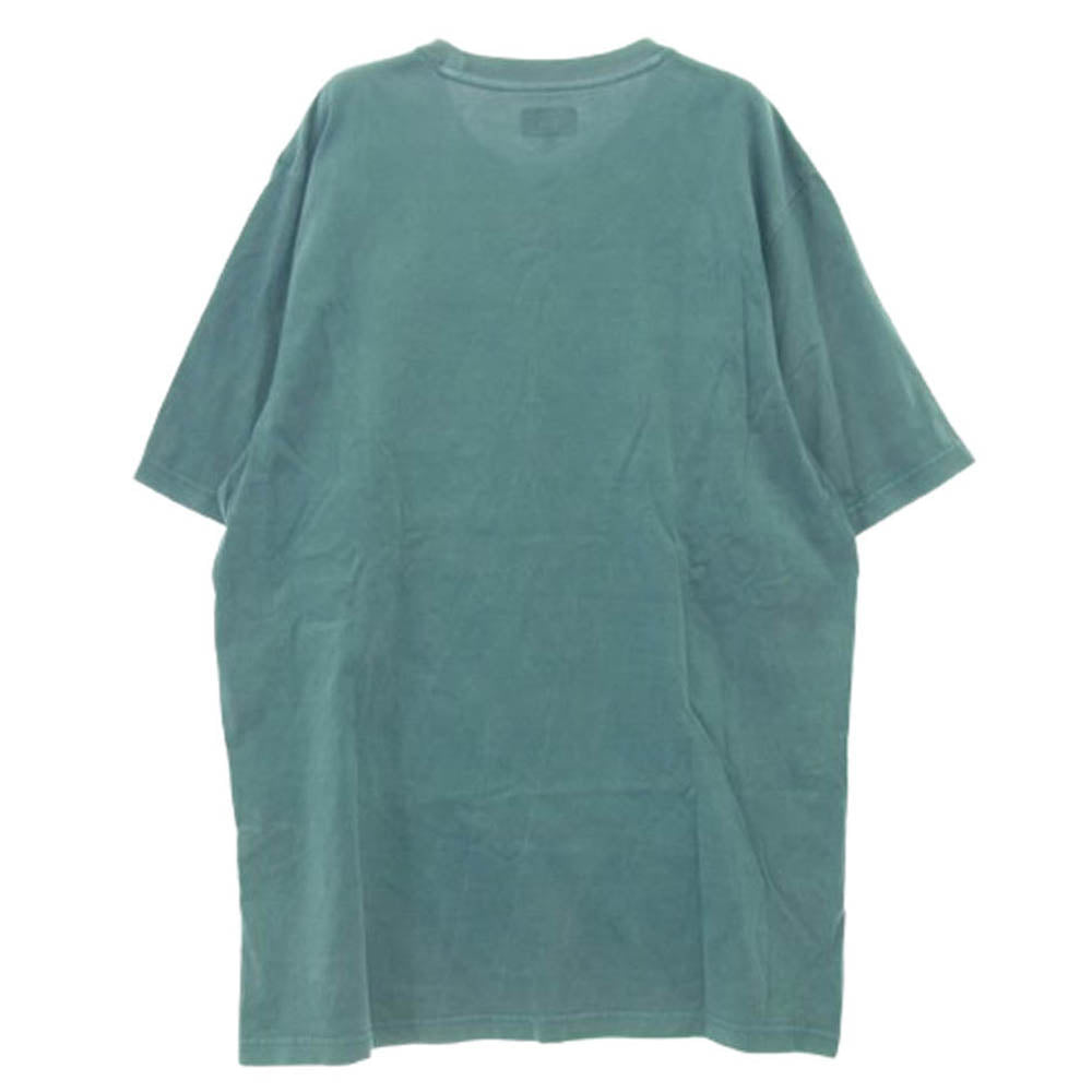 Supreme シュプリーム 20SS Overdyed Pocket Tee オーバーダイド ロゴ刺繍 ポケット Tシャツ 半袖カットソー ブルー系 L【美品】【中古】