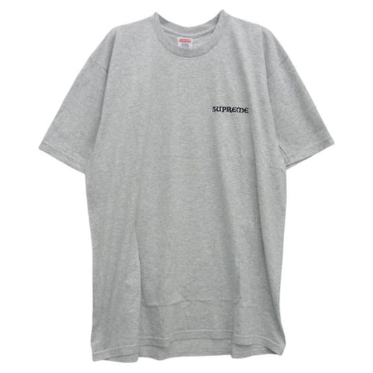 Supreme シュプリーム 23AW Worship Tee ワーシップ ワーシップ バックプリント Tシャツ 半袖カットソー グレー系 L【新古品】【未使用】【中古】
