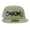 Supreme シュプリーム 22SS × NEW ERA ニューエラ Handstyle ハンドスタイル ロゴ刺繍 ベースボールキャップ ベージュ系【新古品】【未使用】【中古】