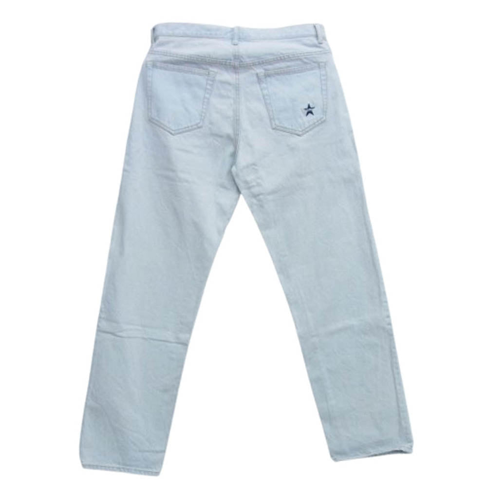 Supreme シュプリーム Washed Regular Jeans スター刺繍 ウォッシュド加工 レギュラージーンズ ボタンフライ デニムパンツ ライトブルー系 32【中古】