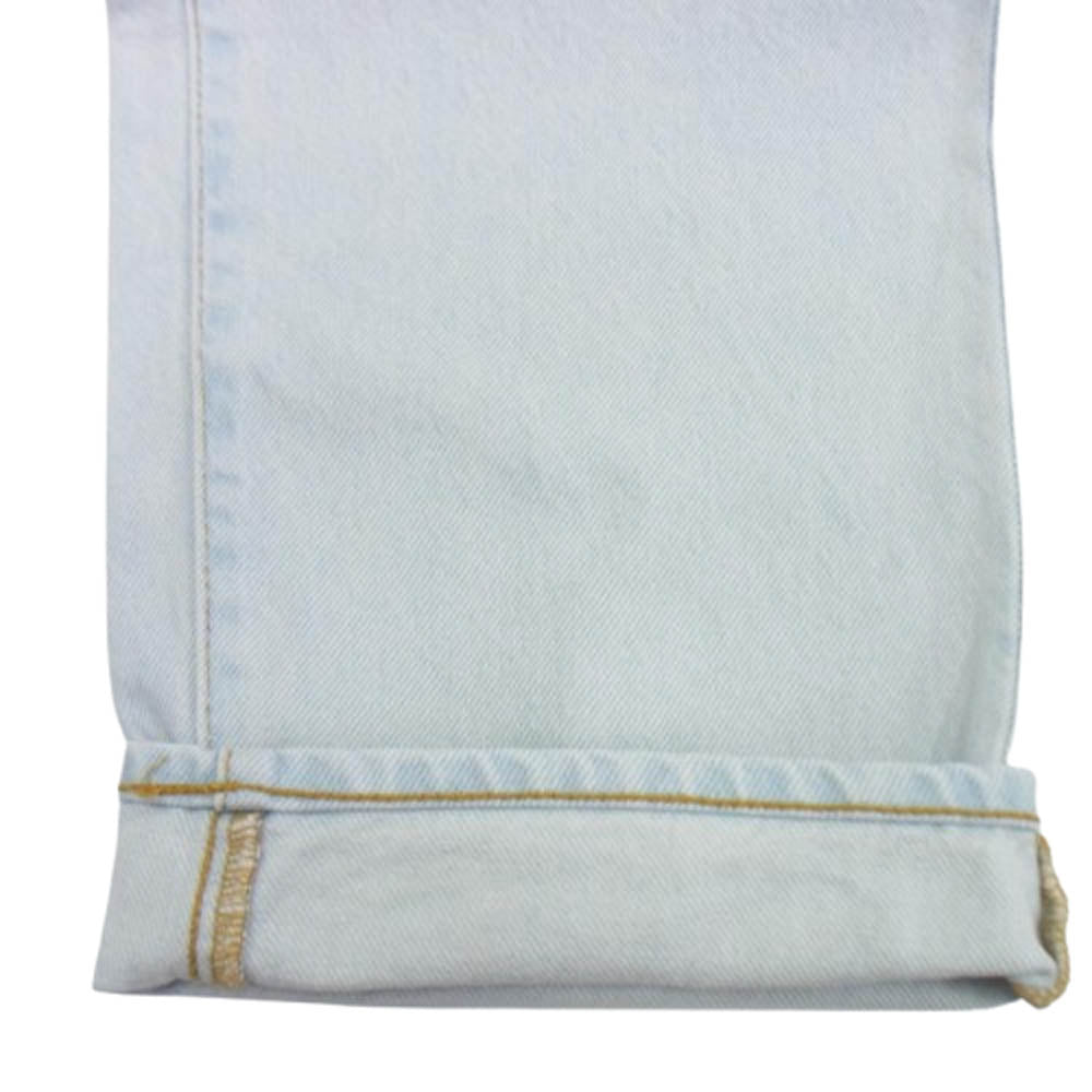 Supreme シュプリーム Washed Regular Jeans スター刺繍 ウォッシュド加工 レギュラージーンズ ボタンフライ デニムパンツ ライトブルー系 32【中古】