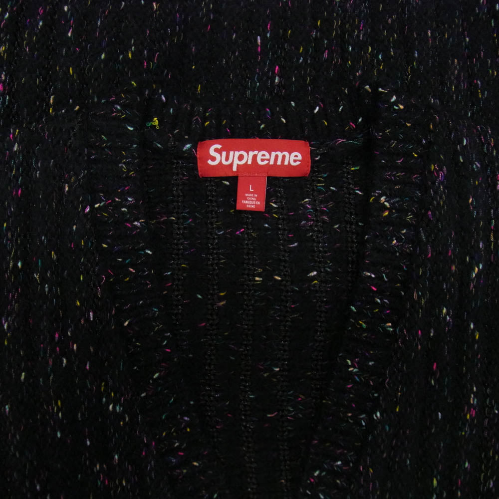 Supreme シュプリーム 24SS Confetti Cardigan コンフェッティ カーディガン ブラック系 L【極上美品】【中古】