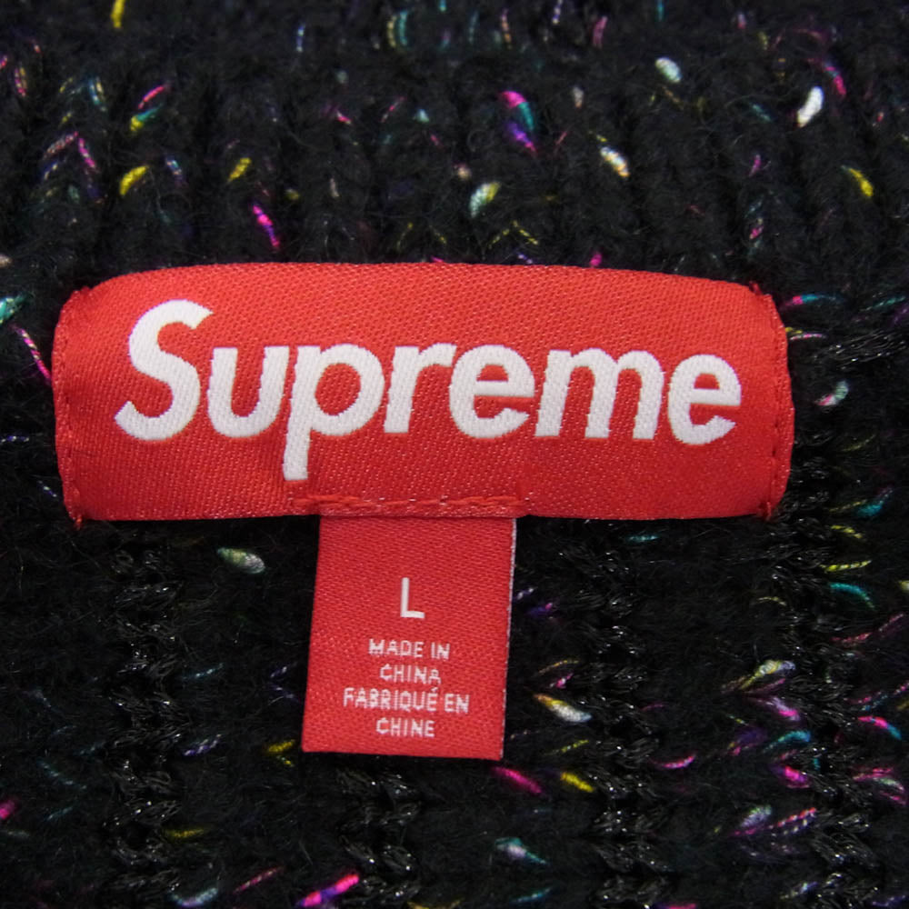 Supreme シュプリーム 24SS Confetti Cardigan コンフェッティ カーディガン ブラック系 L【極上美品】【中古】