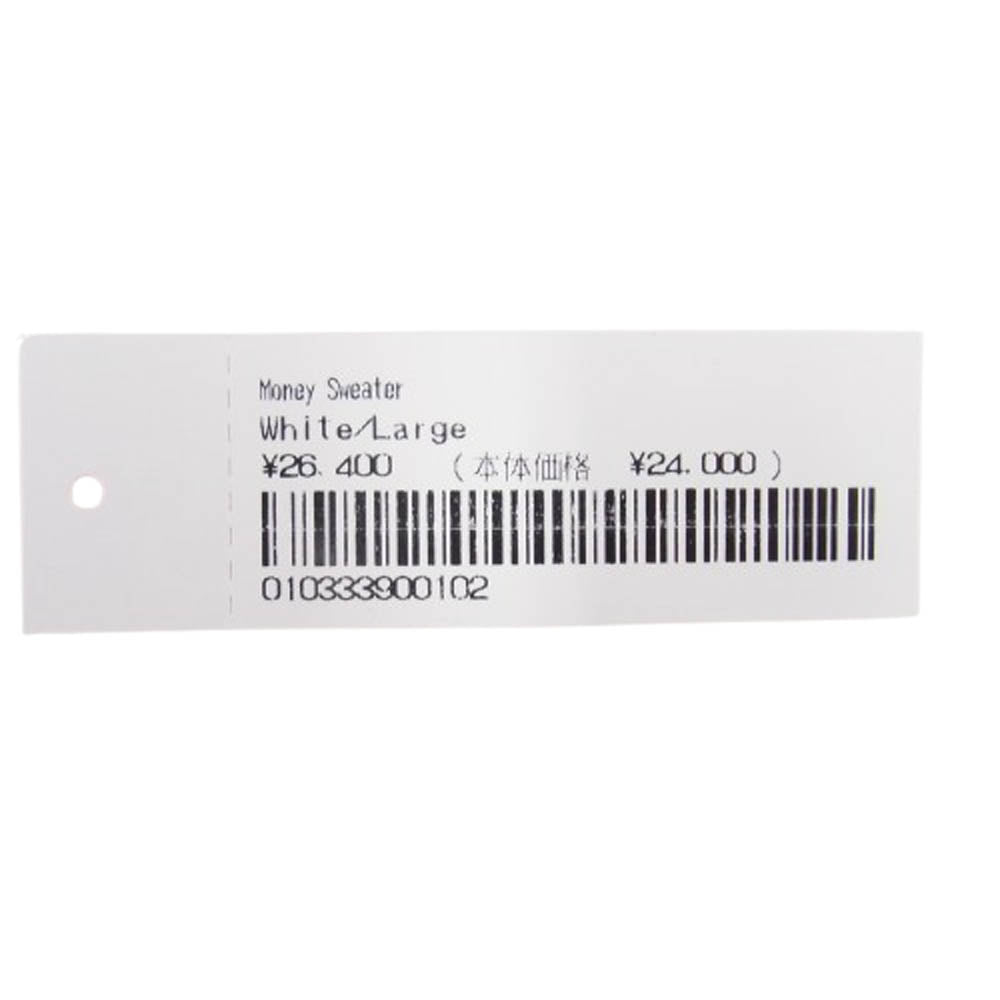 Supreme シュプリーム 25SS MONEY SWEATER マネーセーター 総柄 クルーネックニット ブルー系 ホワイト系 L【新古品】【未使用】【中古】