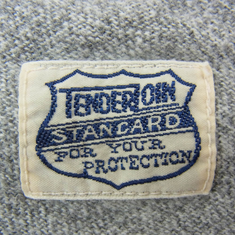 TENDERLOIN テンダーロイン バックロゴプリント 袖ロゴ クルーネック ポケット付き 半袖 Tシャツ グレー系 S【中古】
