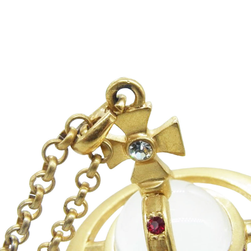 未使用正規品 ヴィヴィアンウエストウッド ネックレス オーブ ラインストーン　金 Vivienne Westwood 未使用 ヴィヴィアンウエストウッド ネックレス