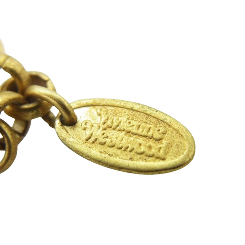 未使用正規品 ヴィヴィアンウエストウッド ネックレス オーブ ラインストーン　金 Vivienne Westwood ヴィヴィアンウエストウッド オーブ ラインストーン