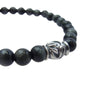 LONE ONES ロンワンズ MFSB-0001S-EE 販売証明書カード付 イーグル ビード S イーグルアイ 6mm ストーン ビーズ ブレスレット ブラック系【美品】【中古】