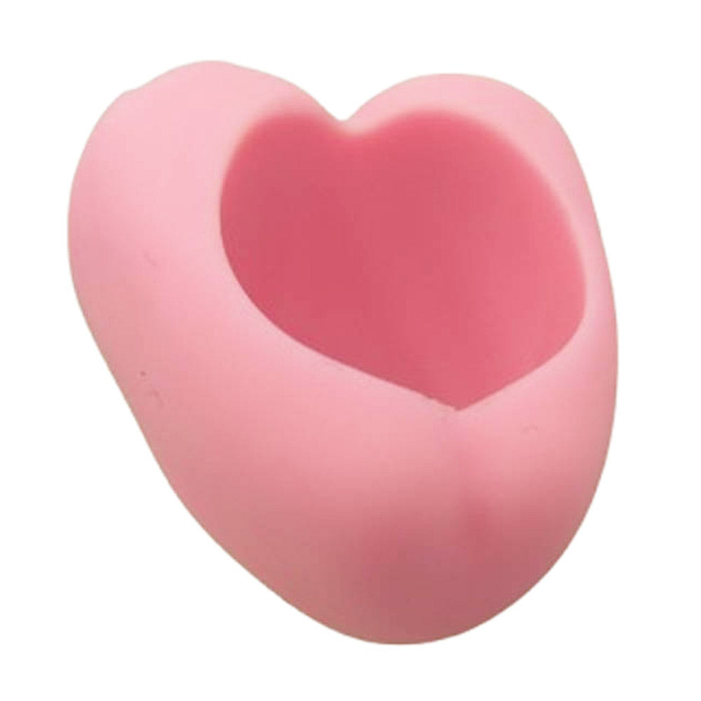 CHROME HEARTS クロムハーツ（原本無） HEART PLSTC RING ラバー ハート リング ピンク系 約15号【中古】