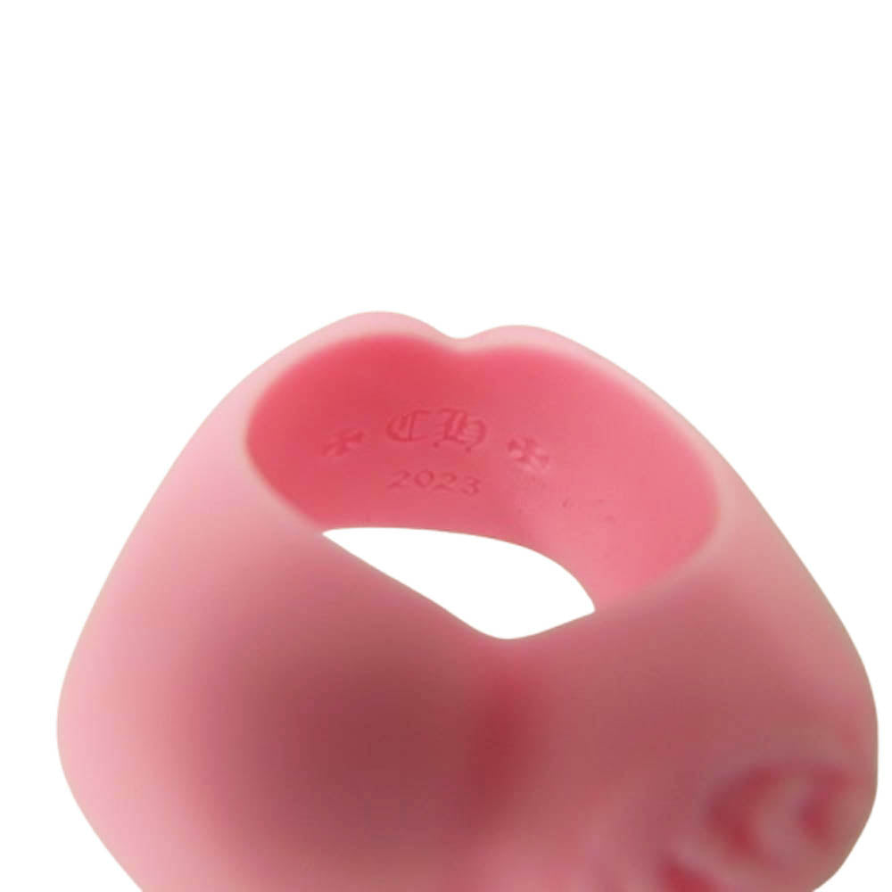 CHROME HEARTS クロムハーツ（原本無） HEART PLSTC RING ラバー ハート リング ピンク系 約15号【中古】