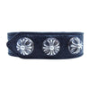 CHROME HEARTS クロムハーツ（原本無） 3BTN 2SNP クロスボール 3ボタン2スナップ レザー ブレスレット ブラック系【中古】