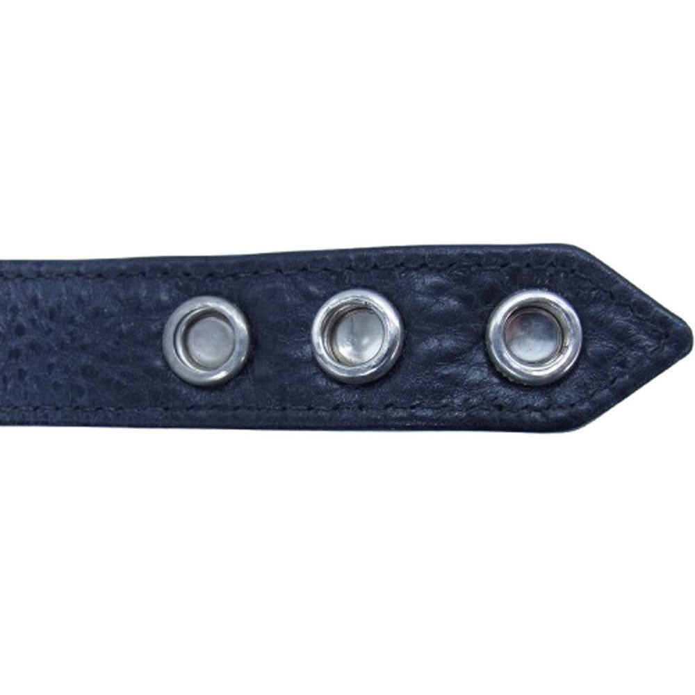 CHROME HEARTS クロムハーツ（原本無） 3BTN 2SNP クロスボール 3ボタン2スナップ レザー ブレスレット ブラック系【中古】