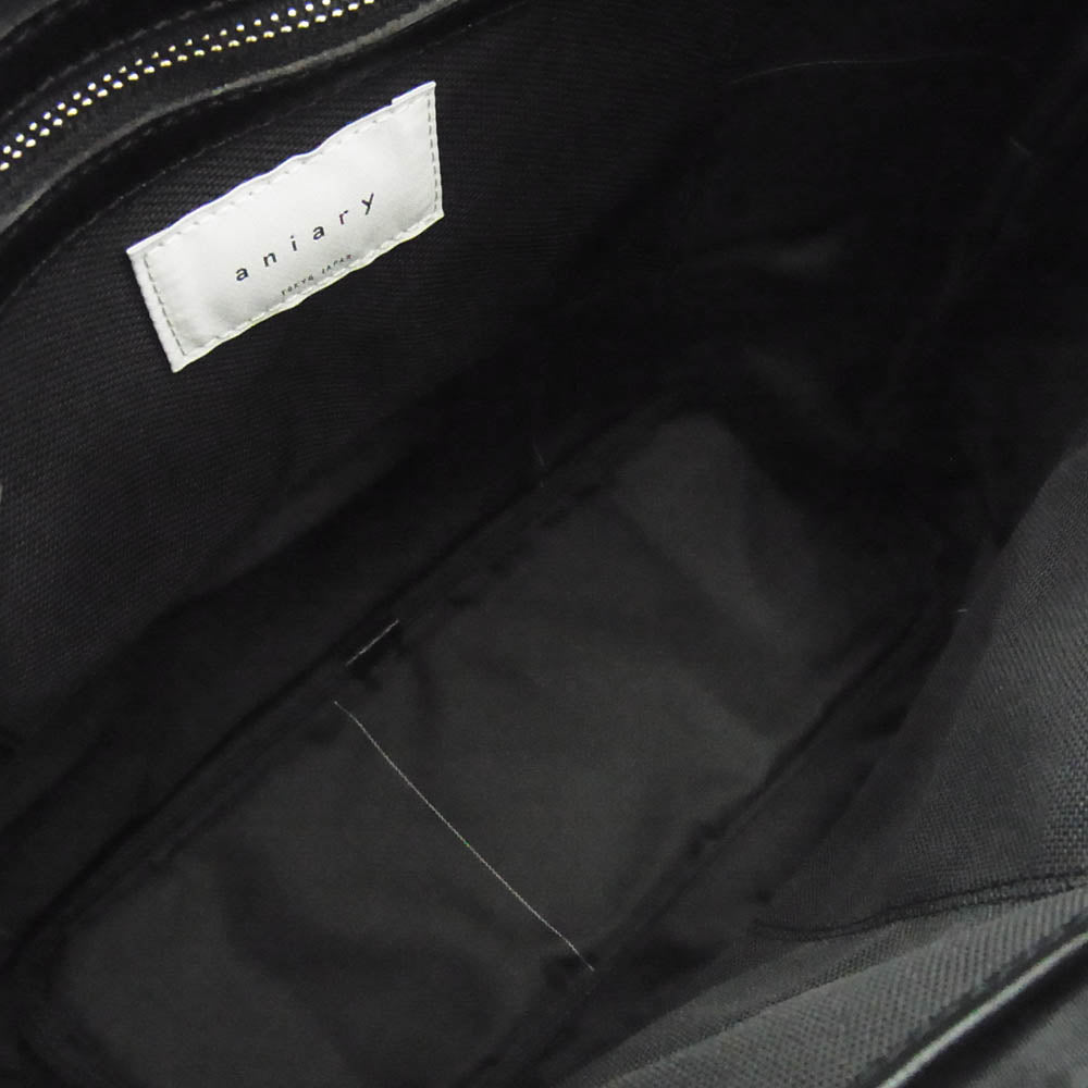 aniary アニアリ 37-02000 Tote レザー トート バッグ ブラック系【新古品】【未使用】【中古】