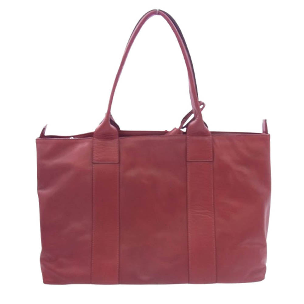 aniary アニアリ 28-02000 Tote レザー ブリーフ トート バッグ レッド系【新古品】【未使用】【中古】