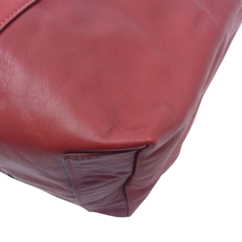 aniary アニアリ 28-02000 Tote レザー ブリーフ トート バッグ レッド系【新古品】【未使用】【中古】