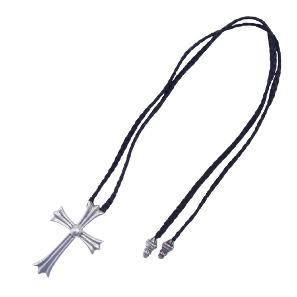 CHROME HEARTS クロムハーツ（原本無） CH CRS LG BC ラージCHクロス ペンダント w/ボロチップ レザーブレード ネックレス シルバー系【中古】