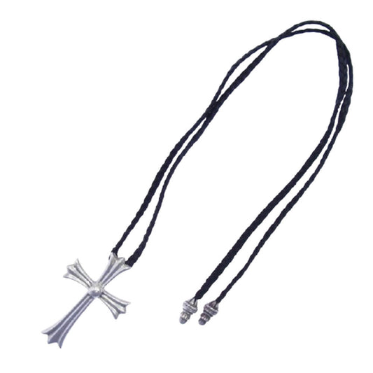 CHROME HEARTS クロムハーツ（原本無） CH CRS LG BC ラージCHクロス ペンダント w/ボロチップ レザーブレード ネックレス シルバー系【中古】