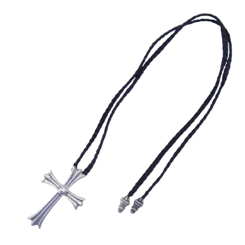 CHROME HEARTS クロムハーツ（原本無） CH CRS LG BC ラージCHクロス ペンダント w/ボロチップ レザーブレード ネックレス シルバー系【中古】