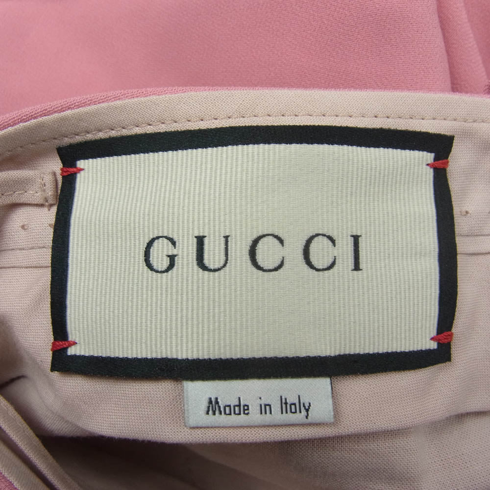 GUCCI グッチ 619500 ZKR01 ヴィスコース テーラード ショーツ ショート ハーフ パンツ ピンク系 36【美品】【中古】