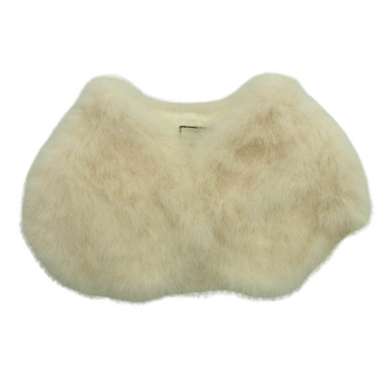 GUCCI グッチ ファー ショール ティペット ホワイト系 36【中古】