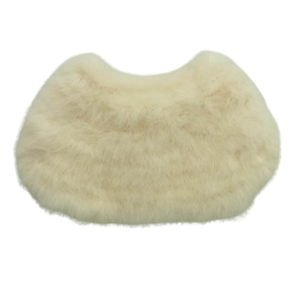 GUCCI グッチ ファー ショール ティペット ホワイト系 36【中古】