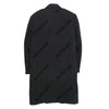 BALENCIAGA バレンシアガ 595272 SHIFTED COAT ロゴ総柄 ロング コート ダークグレー系 44【中古】