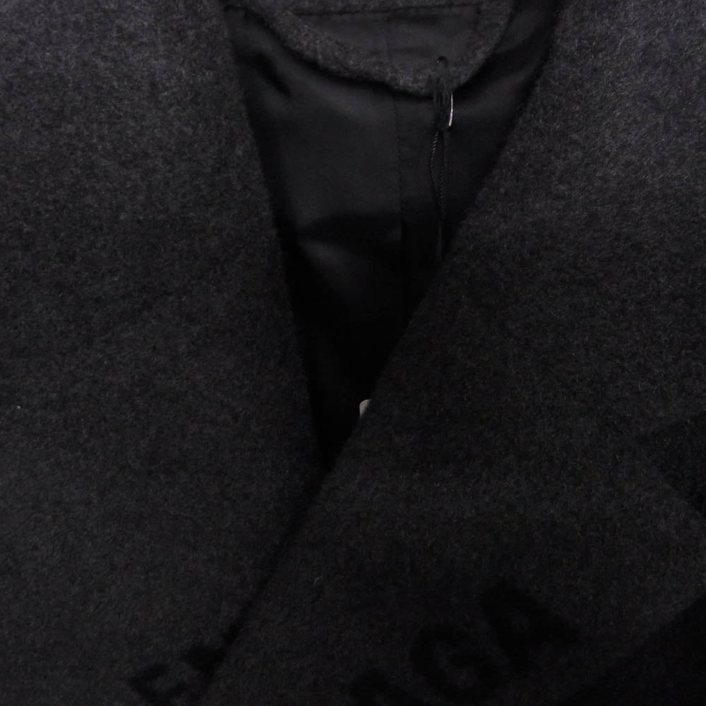 BALENCIAGA バレンシアガ 595272 SHIFTED COAT ロゴ総柄 ロング コート ダークグレー系 44【中古】