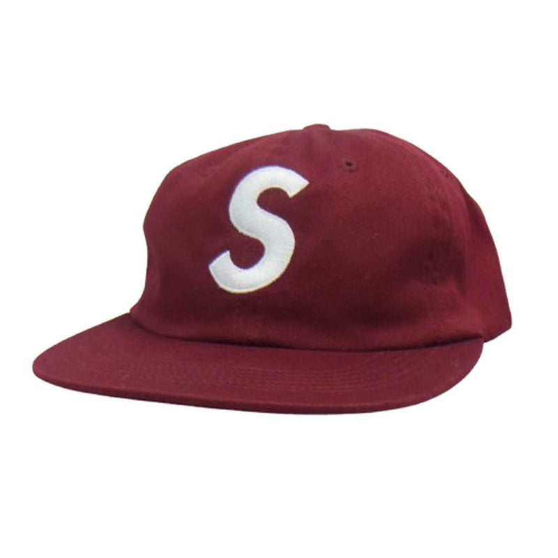 Supreme シュプリーム S Logo 6-Panel Cap シックス パネル キャップ ワインレッド系【中古】