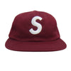 Supreme シュプリーム S Logo 6-Panel Cap シックス パネル キャップ ワインレッド系【中古】