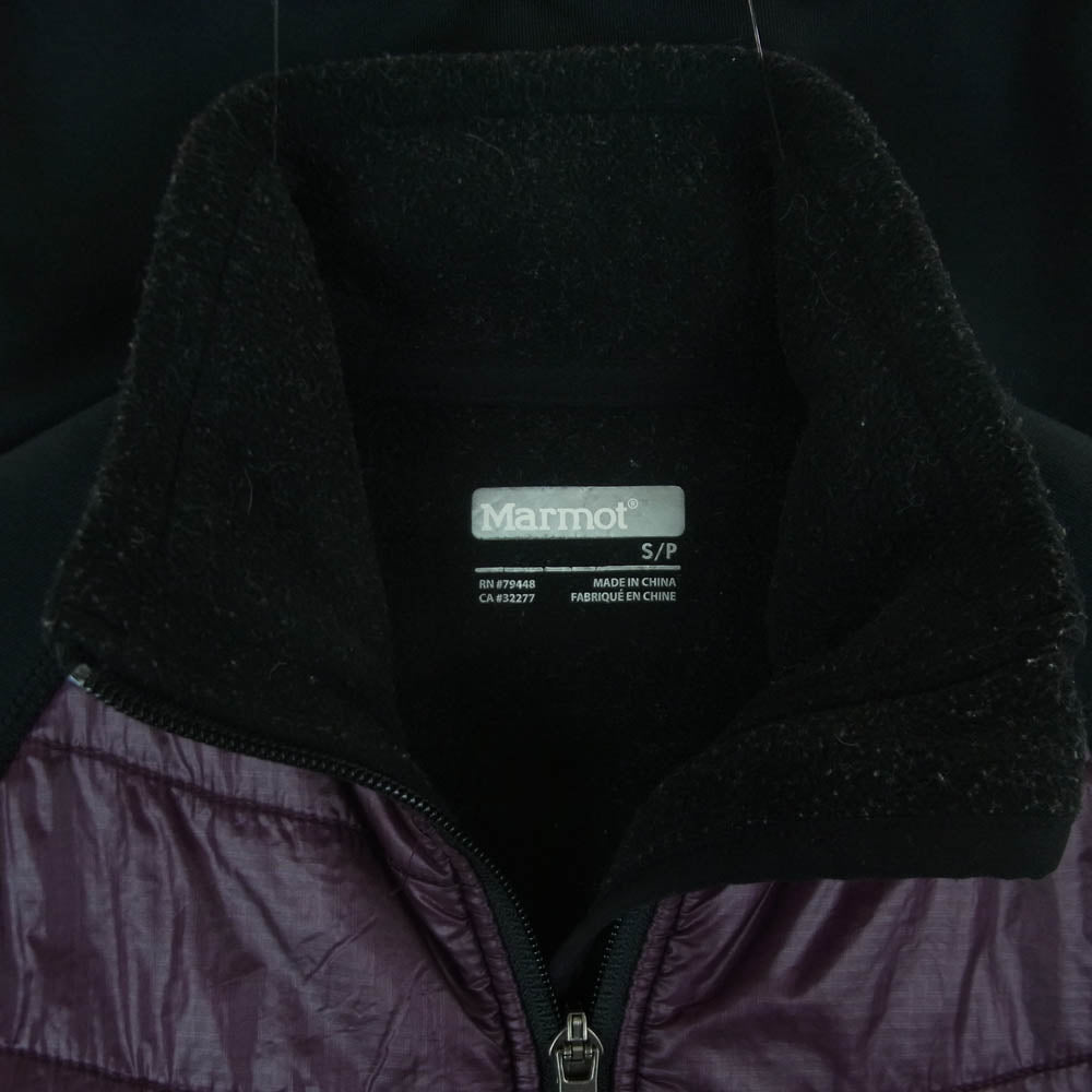 MARMOT マーモット Variant Jacket バリアント ジップアップ 中綿 トラック ジャケット ブラック系 パープル系 S【中古】
