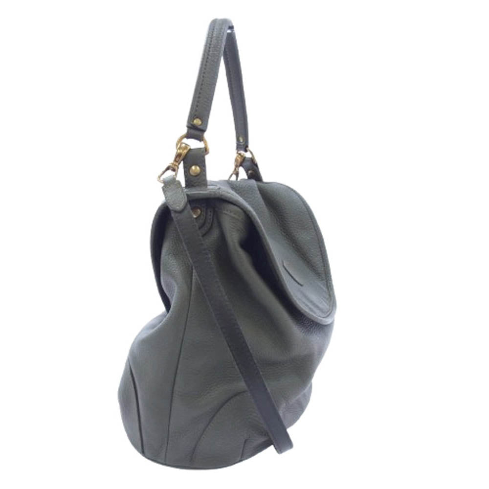 Felisi フェリージ 16-42 2WAY レザー ショルダー バッグ カーキ系【中古】