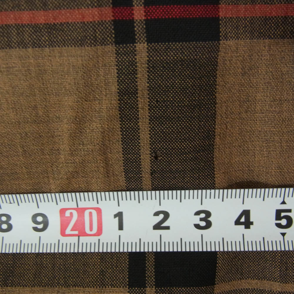 山と道 Merino Shirt Brown Check ブラウン チェック メリノ 長袖 シャツ ブラウン系 L【中古】