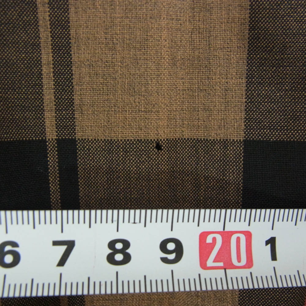 山と道 Merino Shirt Brown Check ブラウン チェック メリノ 長袖 シャツ ブラウン系 L【中古】