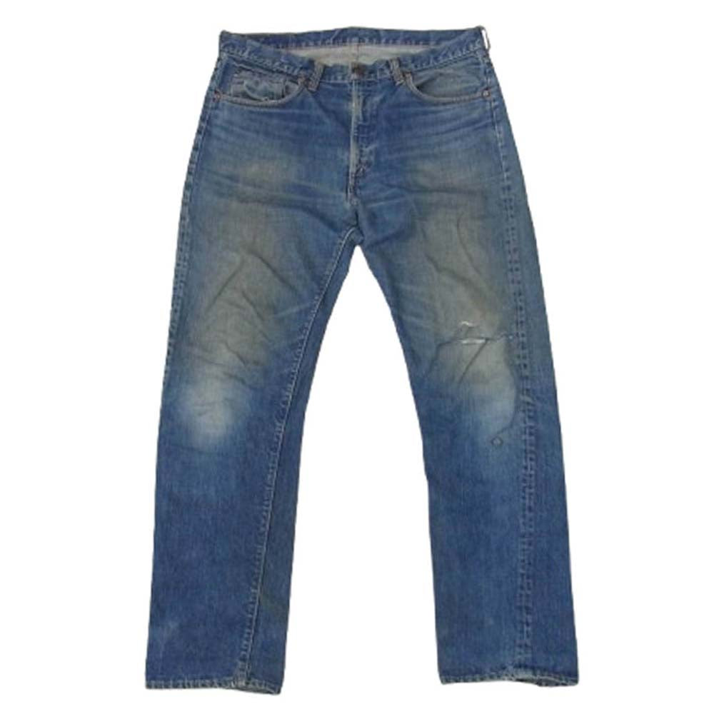 Levi's リーバイス 60s 70s 505 BIGE 並行ステッチ ボタン裏刻印5 42TALON サイド脇割り デニム パンツ インディゴブルー系【中古】