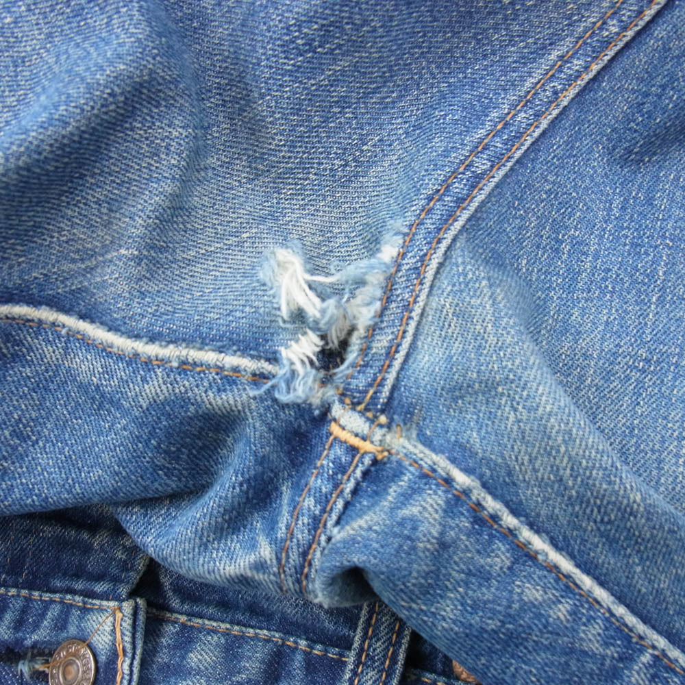 Levi's リーバイス 60s 70s 505 BIGE 並行ステッチ ボタン裏刻印5 42TALON サイド脇割り デニム パンツ インディゴブルー系【中古】