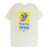 90s THE STONES ローリングストーンズ 1990 TOKYO バンド 半袖 Tシャツ オフホワイト系 M【中古】