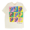 80s USA製 THE STONES ローリングストーンズ NORTH AMERICAN TOUR 1989 半袖 Tシャツ オフホワイト系 L【中古】