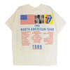 80s USA製 THE STONES ローリングストーンズ NORTH AMERICAN TOUR 1989 半袖 Tシャツ オフホワイト系 L【中古】