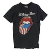 ヴィンテージ 80s USA製 THE STONES NORTH AMERICAN TOUR 1981 ローリングストーンズ ツアー バンド 半袖 Tシャツ Hanes ブラック系 L【中古】