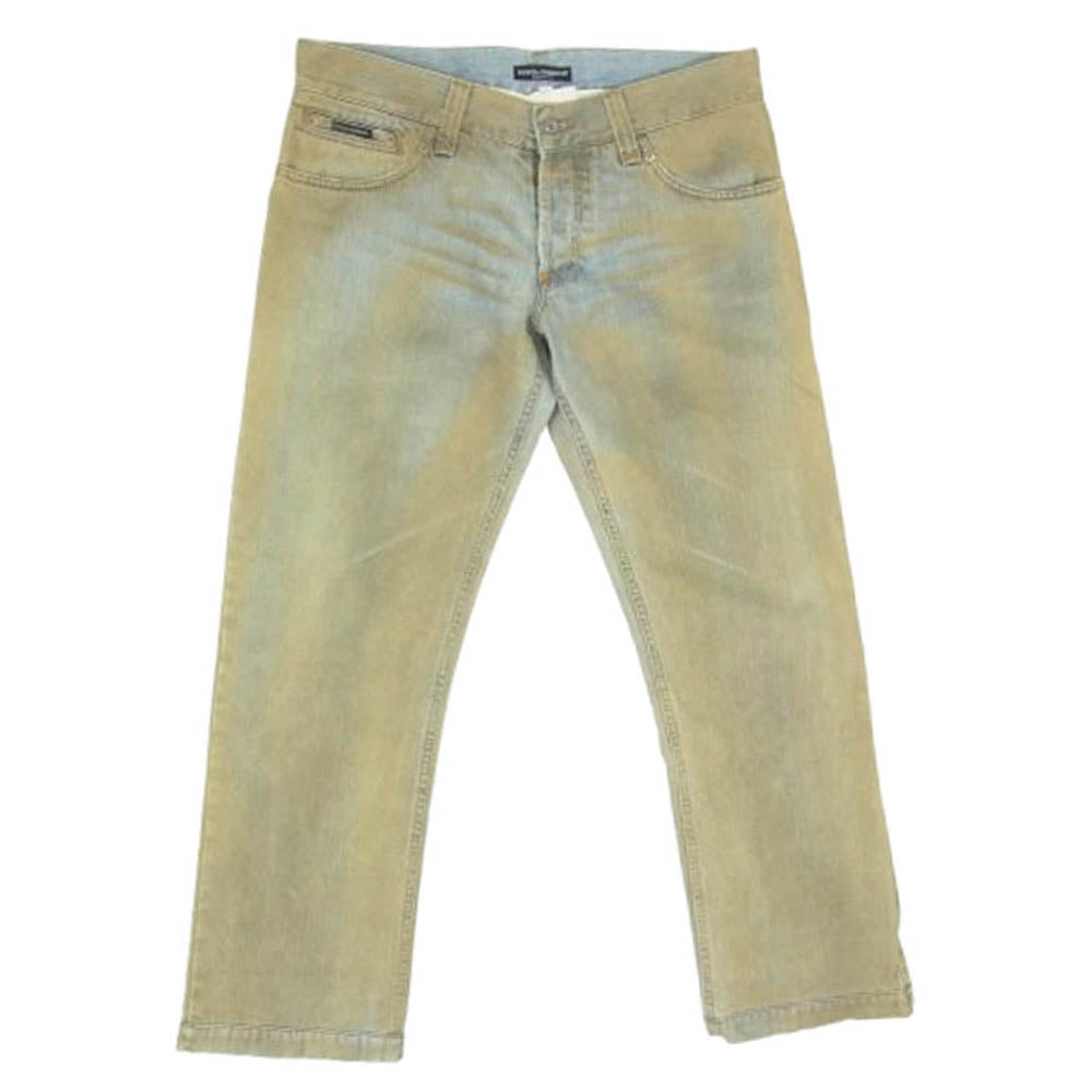 DOLCE&GABBANA ドルチェアンドガッバーナ ZDP72 820N マッドペイント加工 ボタンフライ デニムパンツ マルチカラー系 50【中古】