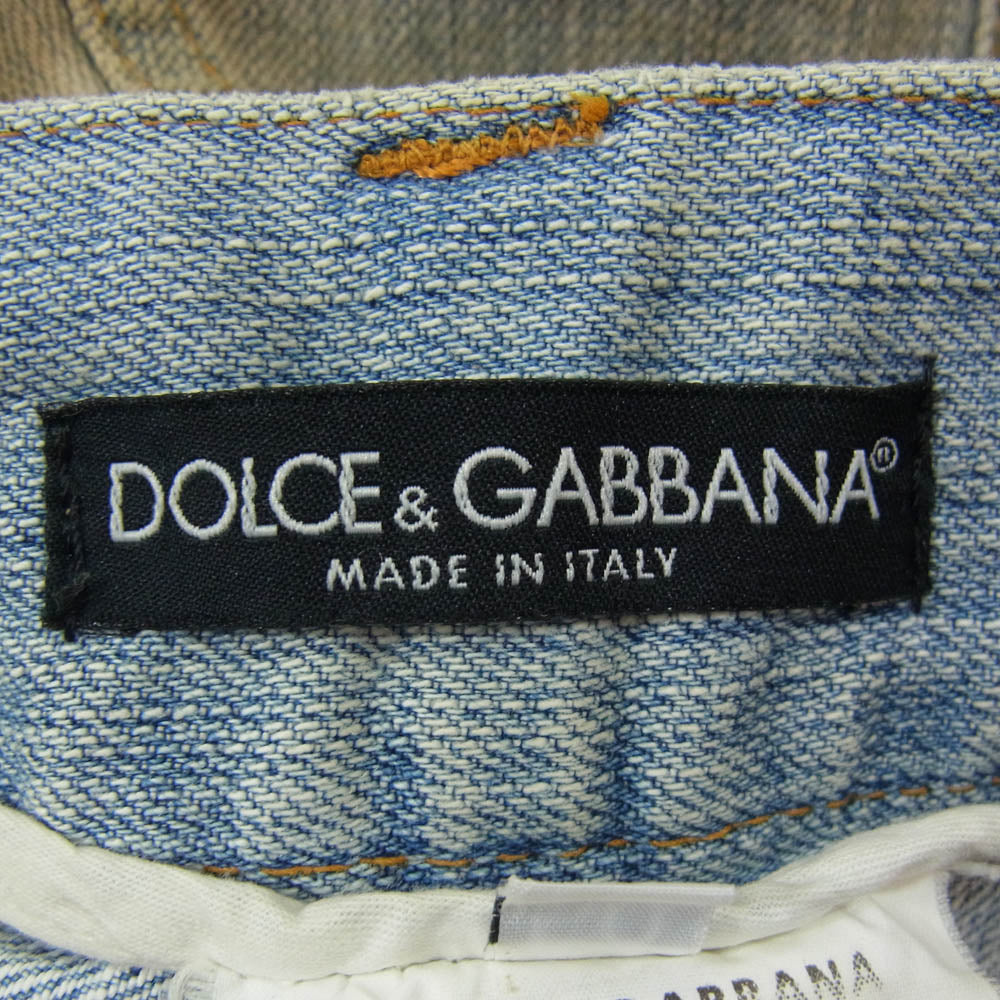 DOLCE&GABBANA ドルチェアンドガッバーナ ZDP72 820N マッドペイント加工 ボタンフライ デニムパンツ マルチカラー系 50【中古】