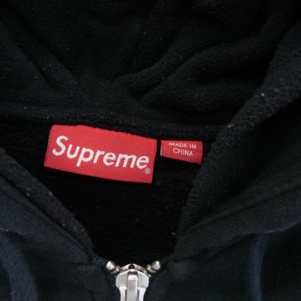 Supreme シュプリーム 22AW Double Hood Facemask Zip Up Hooded Sweatshirt ダブルフードフェイスマスク ジップアップ フーデッドスウェットシャツ パーカー ブラック系 L【中古】