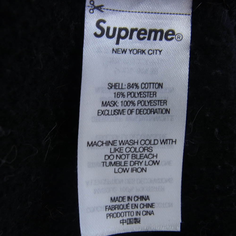 Supreme シュプリーム 22AW Double Hood Facemask Zip Up Hooded Sweatshirt ダブルフードフェイスマスク ジップアップ フーデッドスウェットシャツ パーカー ブラック系 L【中古】